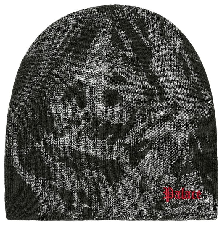 Palace Smoked Nein Cuff Beanie Black