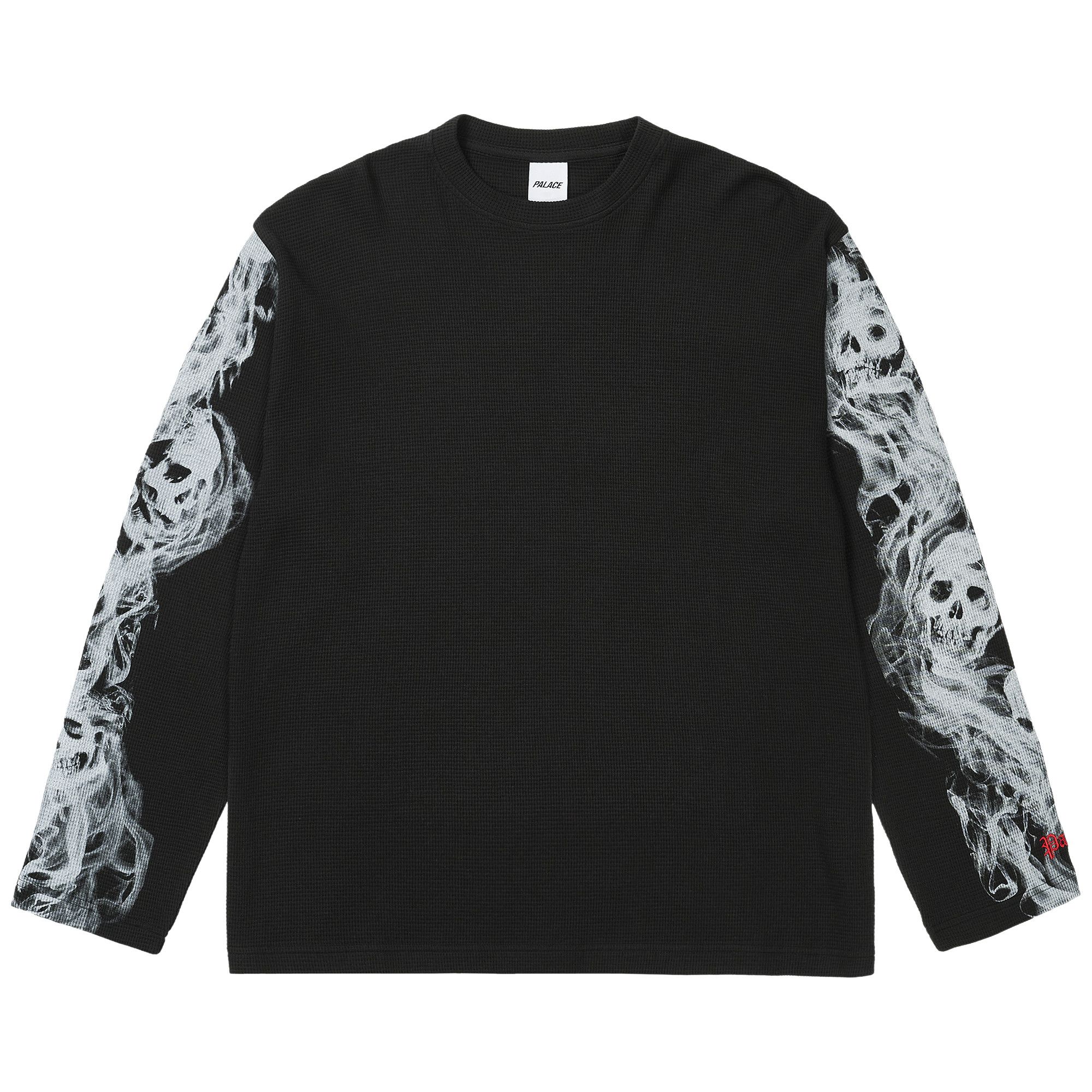 Buy Palace Smoked Waffle Long-Sleeve 'Black' - P30ES019 | GOAT