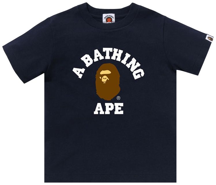 BAPE Kids College Tee Navy