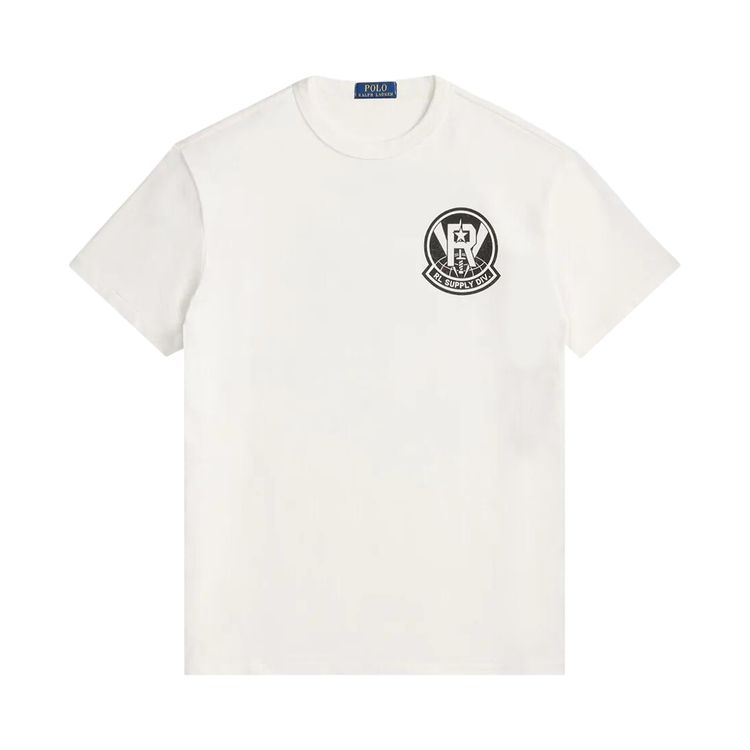 Polo Ralph Lauren Short Sleeve Jersey Knit Supply Graphic T Shirt White