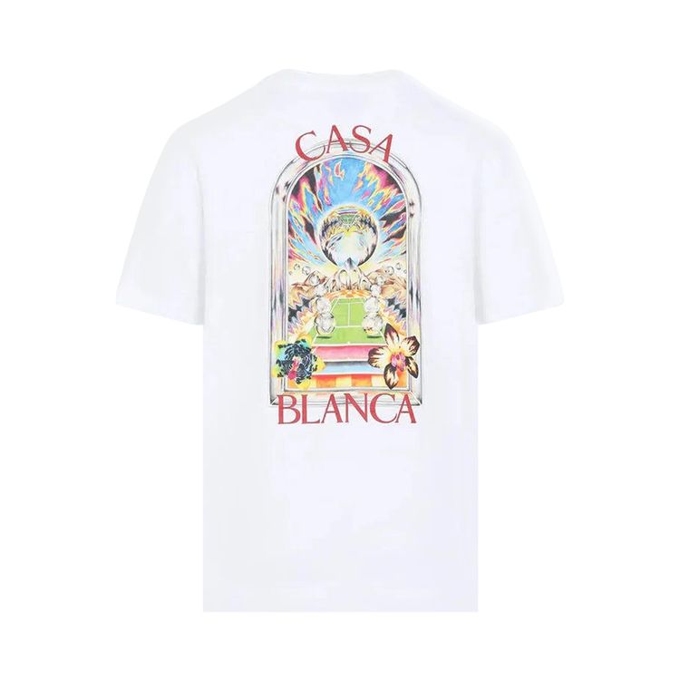 Casablanca Tennis Landscape Classic T Shirt White