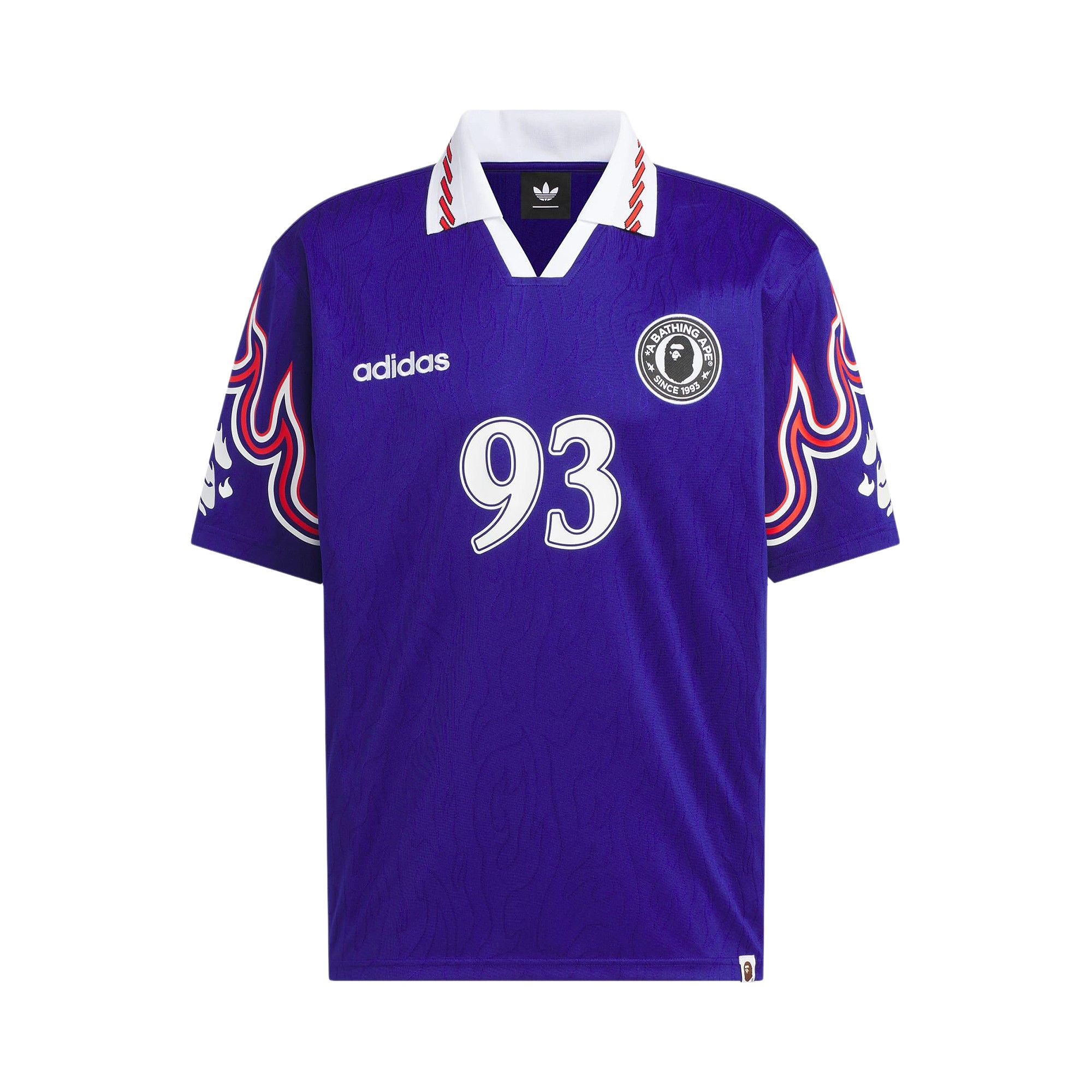 Buy Adidas x BAPE SSL Flame Jersey 'Japan Blue' - KF4914 | GOAT