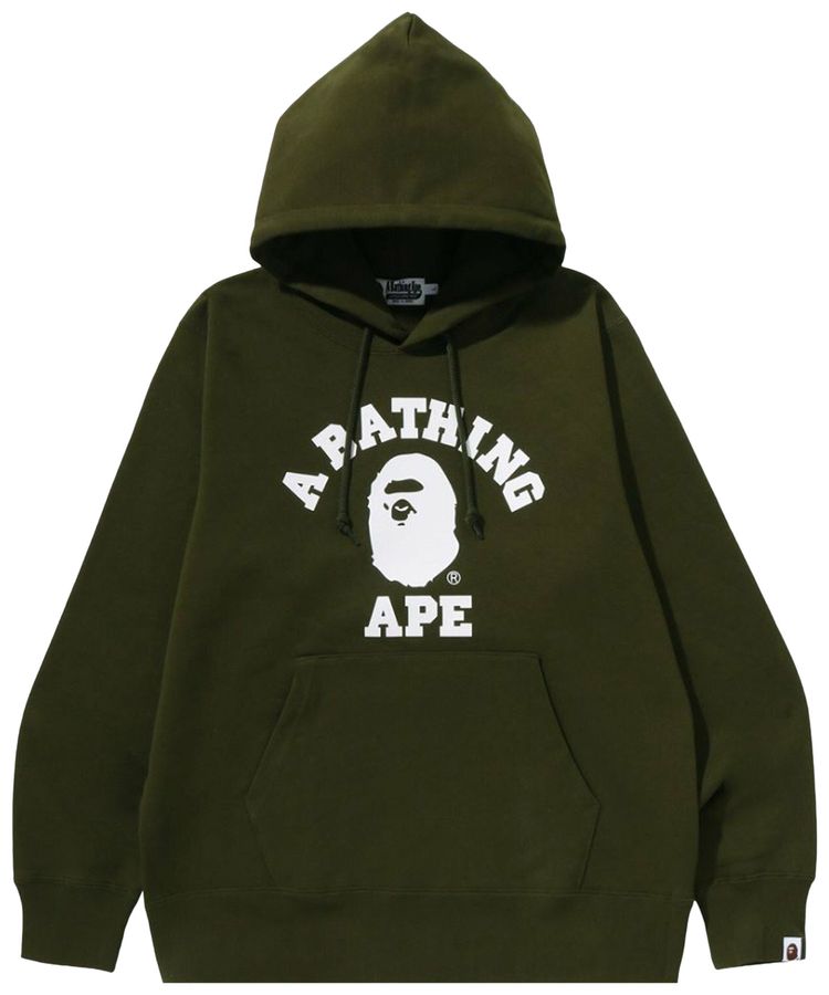 BAPE College Pullover Hoodie Olive Drab