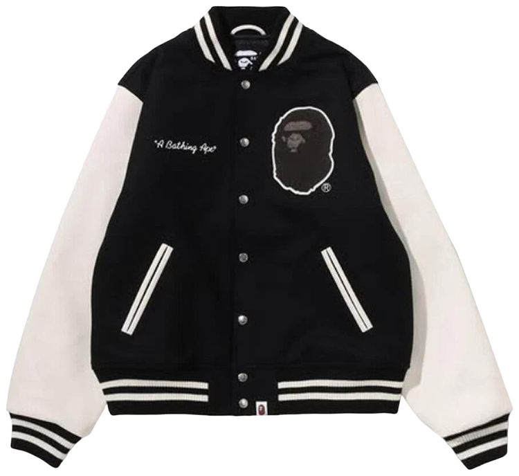 BAPE Bape Univ Varsity Jacket Black