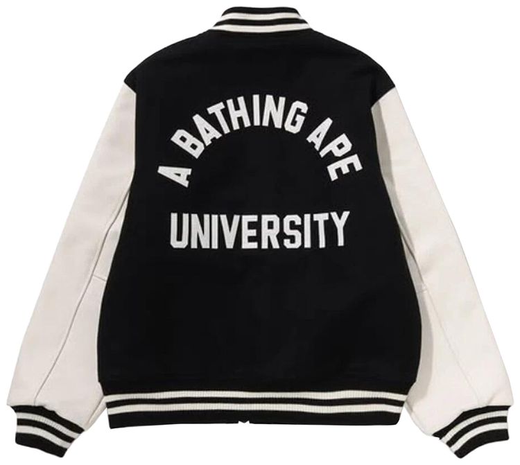 BAPE Bape Univ Varsity Jacket Black