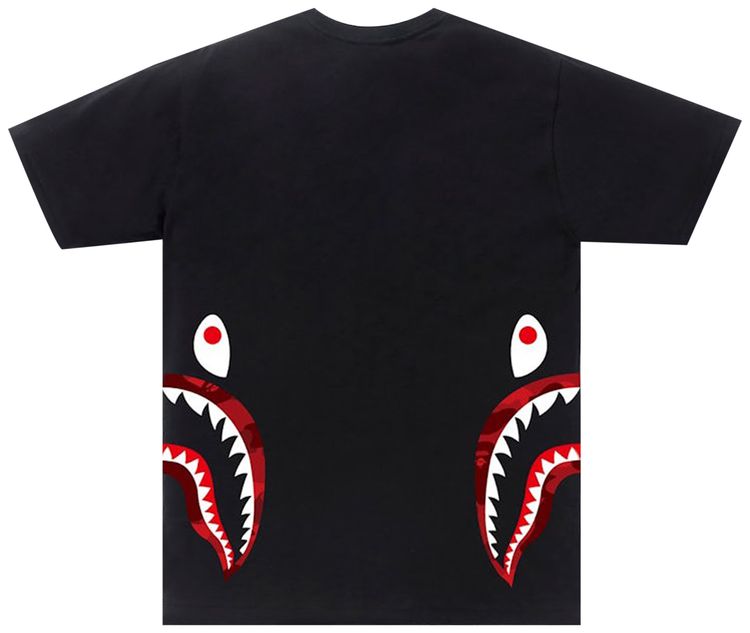 BAPE Color Camo Side Shark Tee Black Red