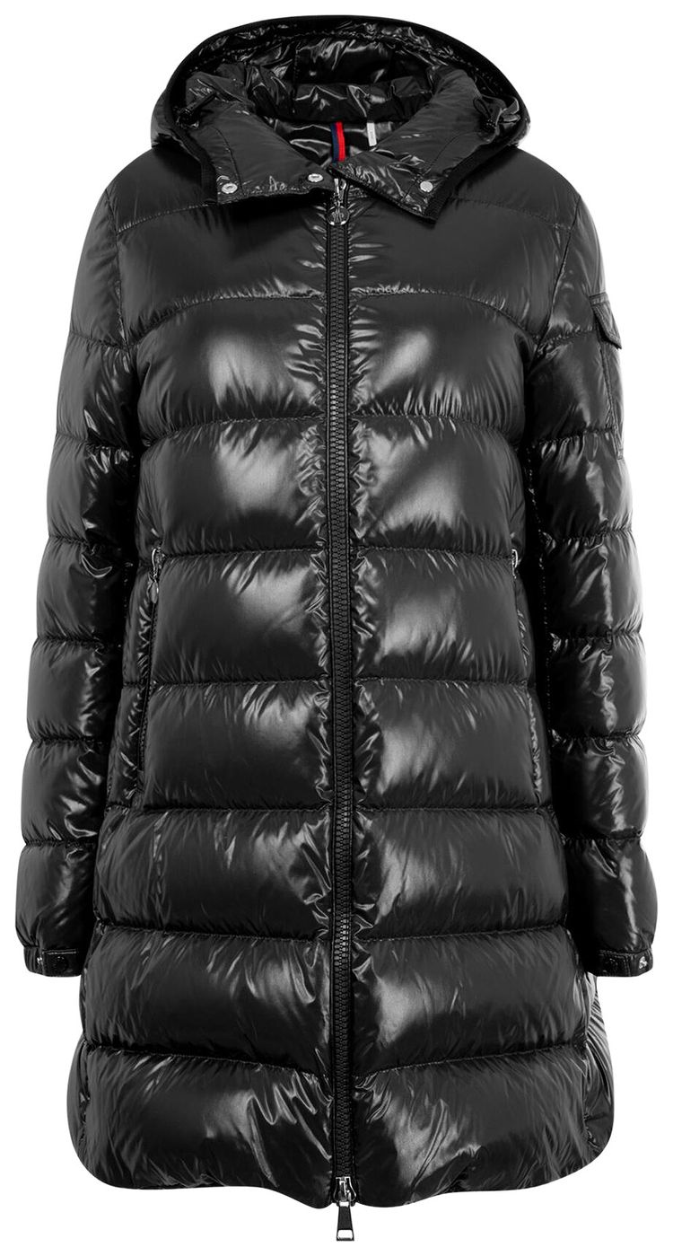 Moncler Courcelles Long Coat Black