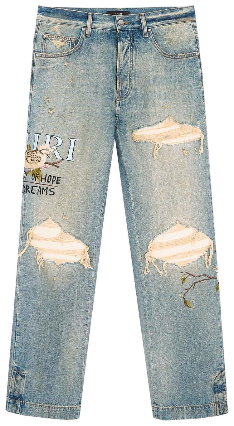 Amiri Chateau MX1 Straight Flare Aged Indigo