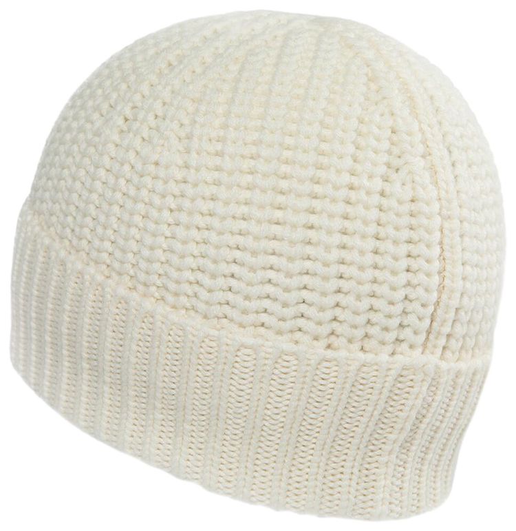 Moncler Logo Beanie White