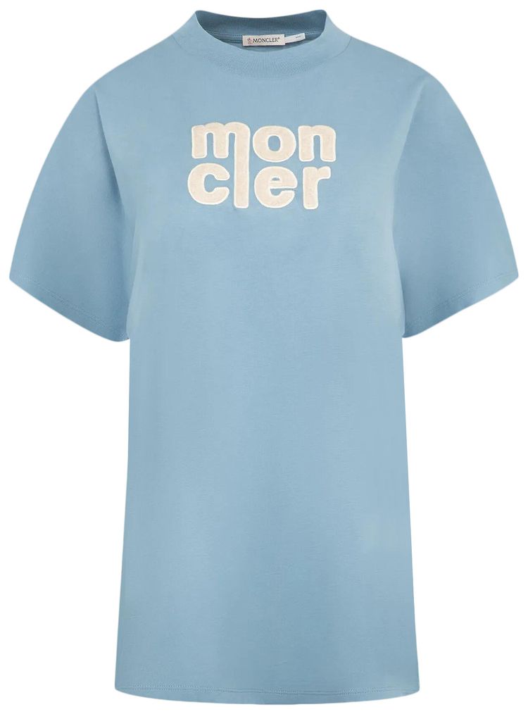 Moncler Short Sleeve T Shirt Light Blue