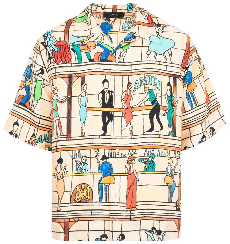 Amiri Pool Hall Bowling Shirt Multicolor