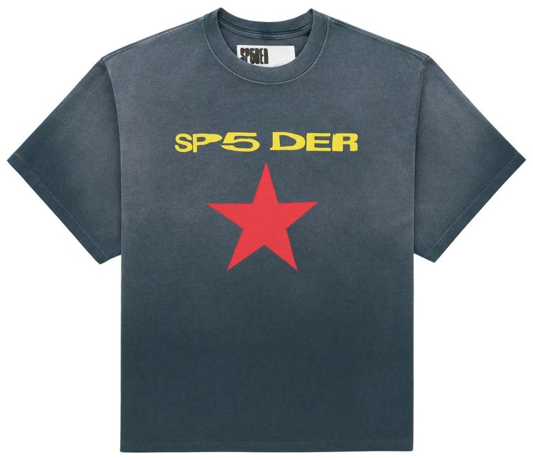 Sp5der Sp5 Der Star Tee Black