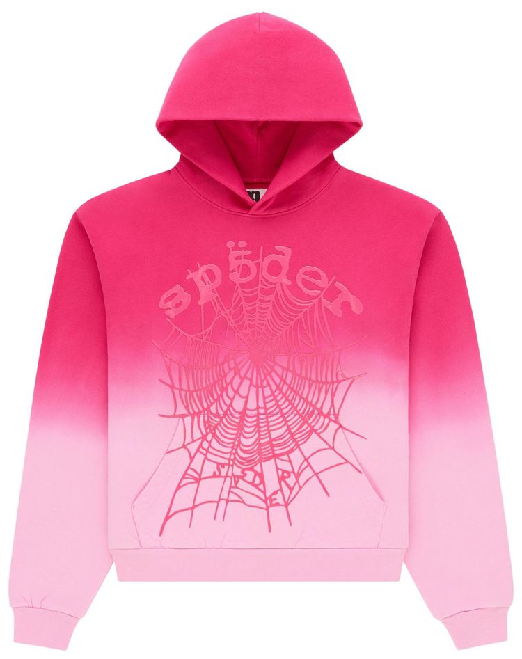 Sp5der OG Web Ombre Hoodie Pink