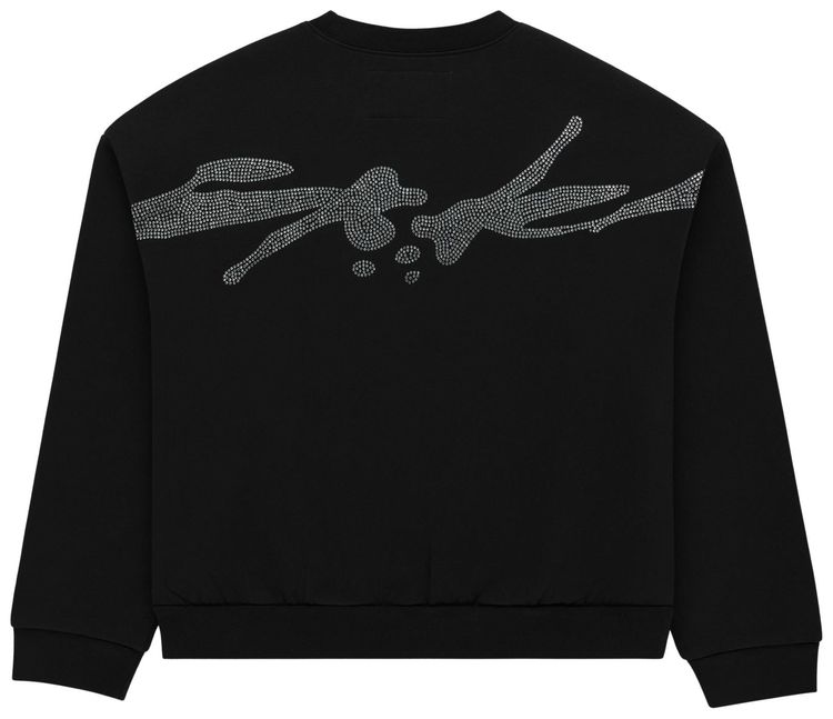 Sp5der Rhinestone Tm Crewneck Black