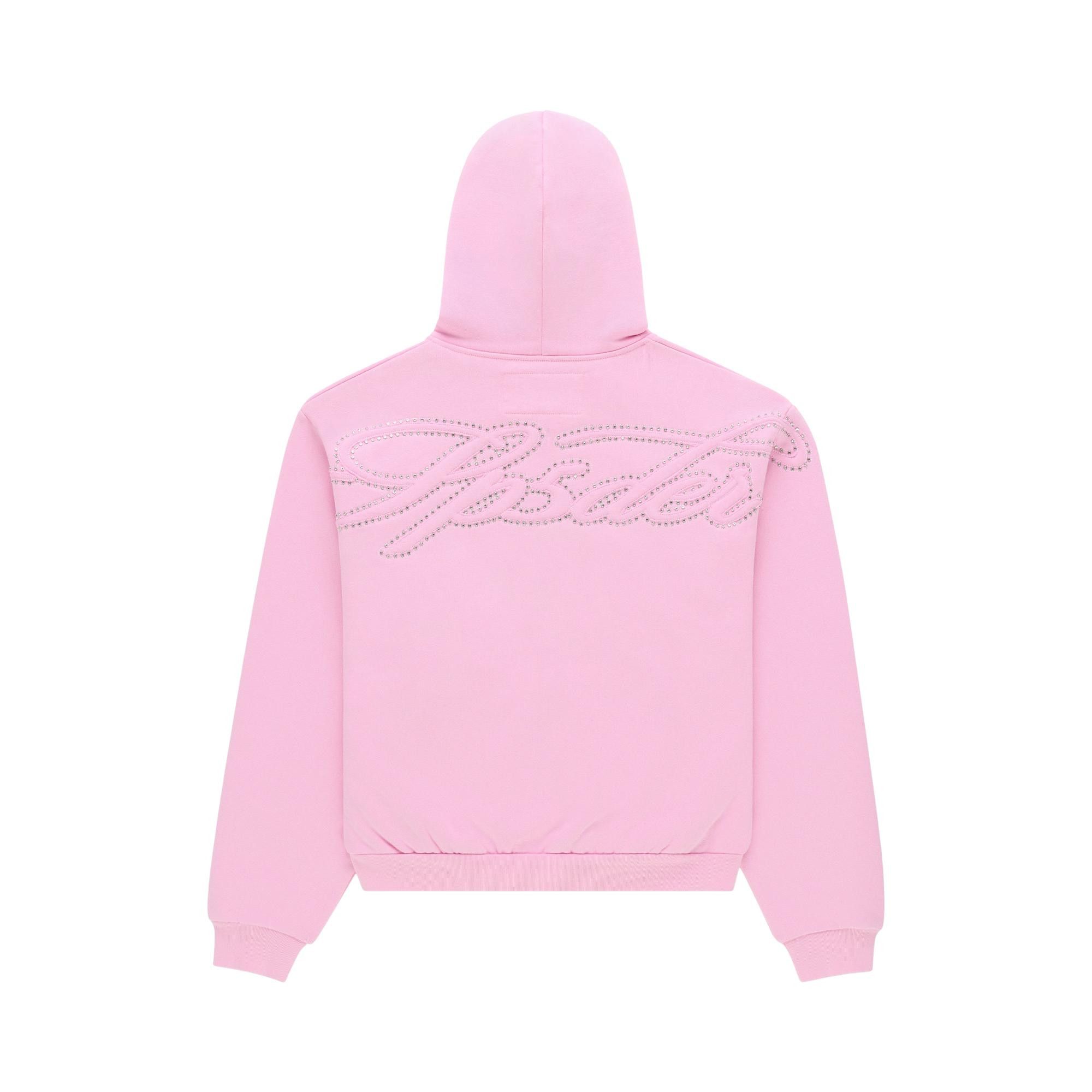 トップス S sheer hoodie sparkles Buy Sp5der Rhinestone Script Zip Hoodie 'Light Pink