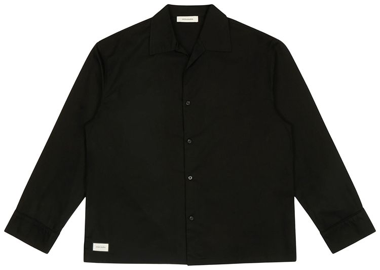 Entire Studios Long Sleeve Pajama Shirt Black