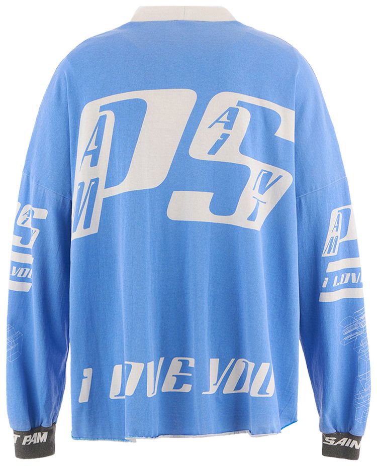 SAINT Mxxxxxx Saint Pam Long Sleeve Tee Blue