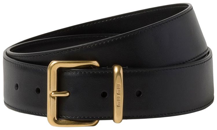 Miu Miu City Calf Belt Nero