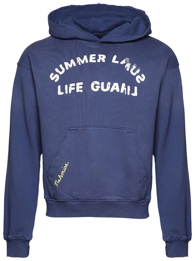 Nahmias Life Guard Hoodie Worn Navy Fleece