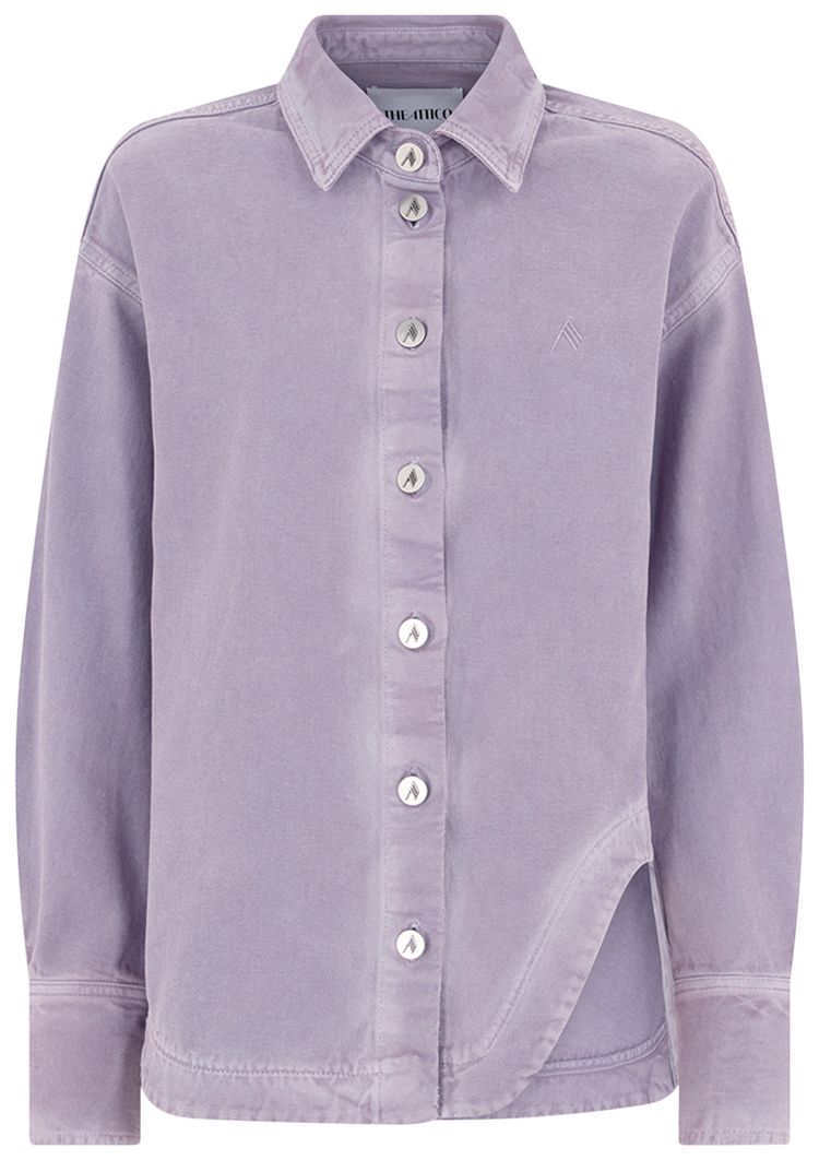 Attico Bomber Cotton Gabardine Mauve Fade