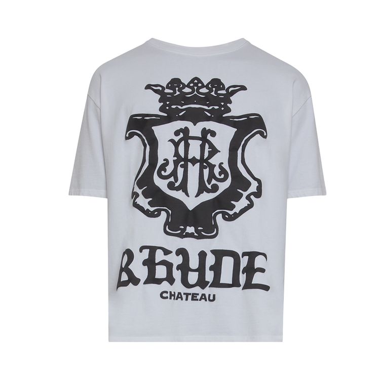 Rhude Oversized Chateau Crest Tee WhiteBlack