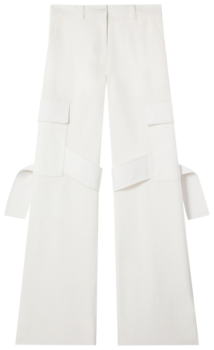 Courreges Utility Chaps Cotton Trousers Heritage White