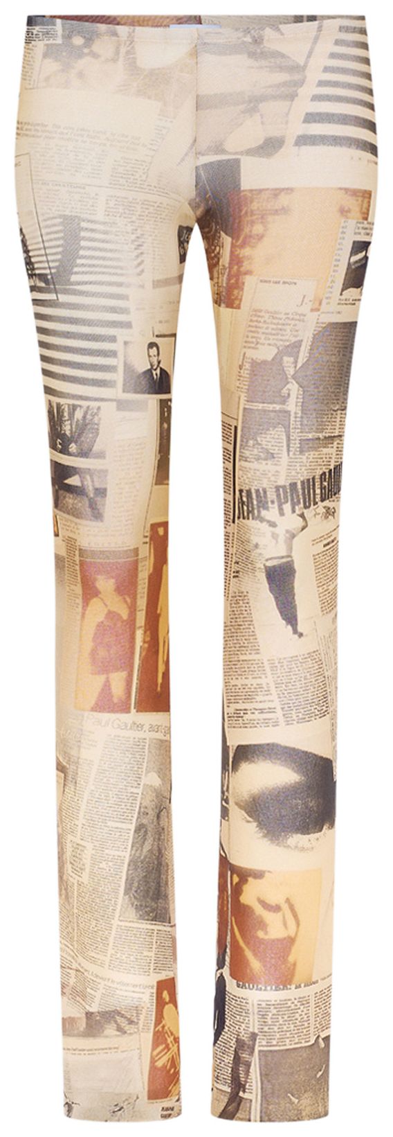 Jean Paul Gaultier Mesh Trouser Printed Journal EcruLight GreyRed
