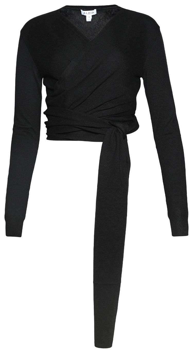 Alaia Wrap Top Noir