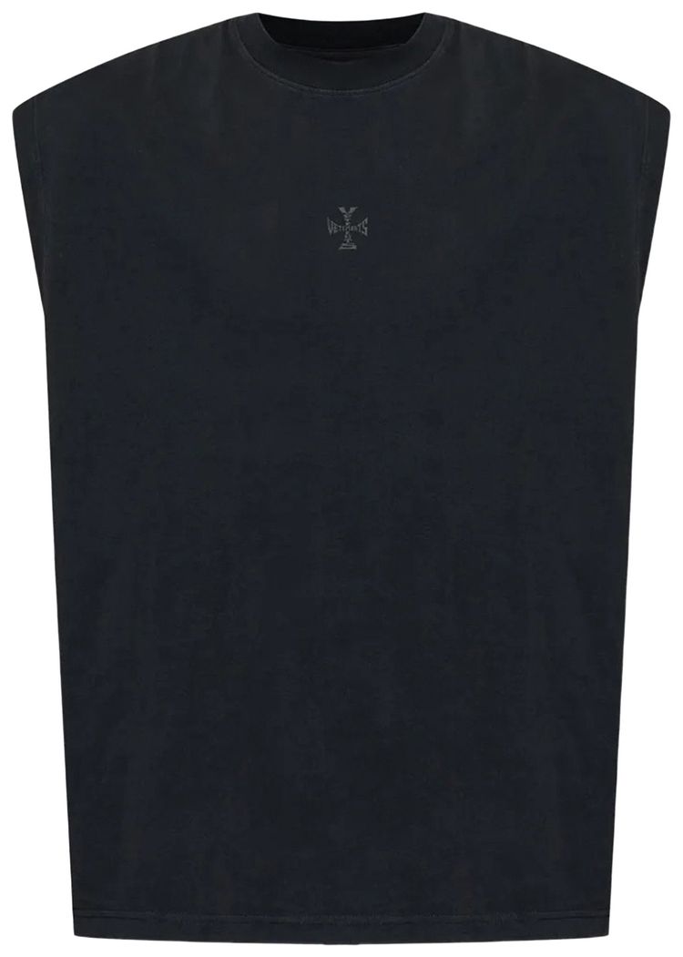 Vetements Cross Logo Sleeveless T Shirt Black