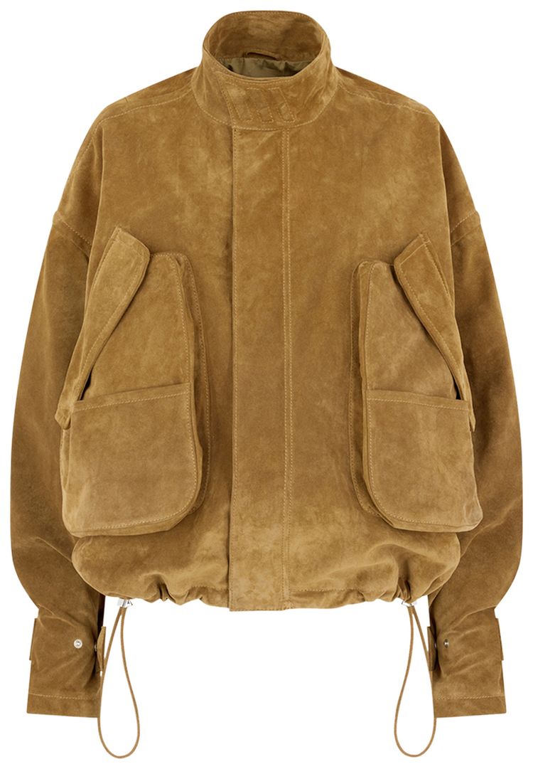 Attico Bomber Suede Leather Sand