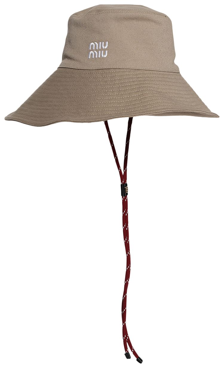 Miu Miu Denim Washed Hat BeigeAmaranto