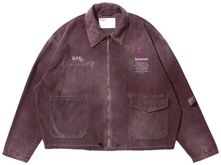 Paly Hollywood Synanon Cord Work Jacket Burgundy