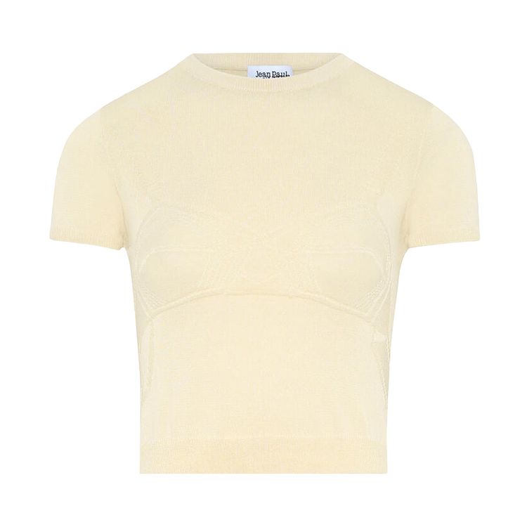 Jean Paul Gaultier Trompe Loeil Lingerie Short Sleeve Pullover Vanilla
