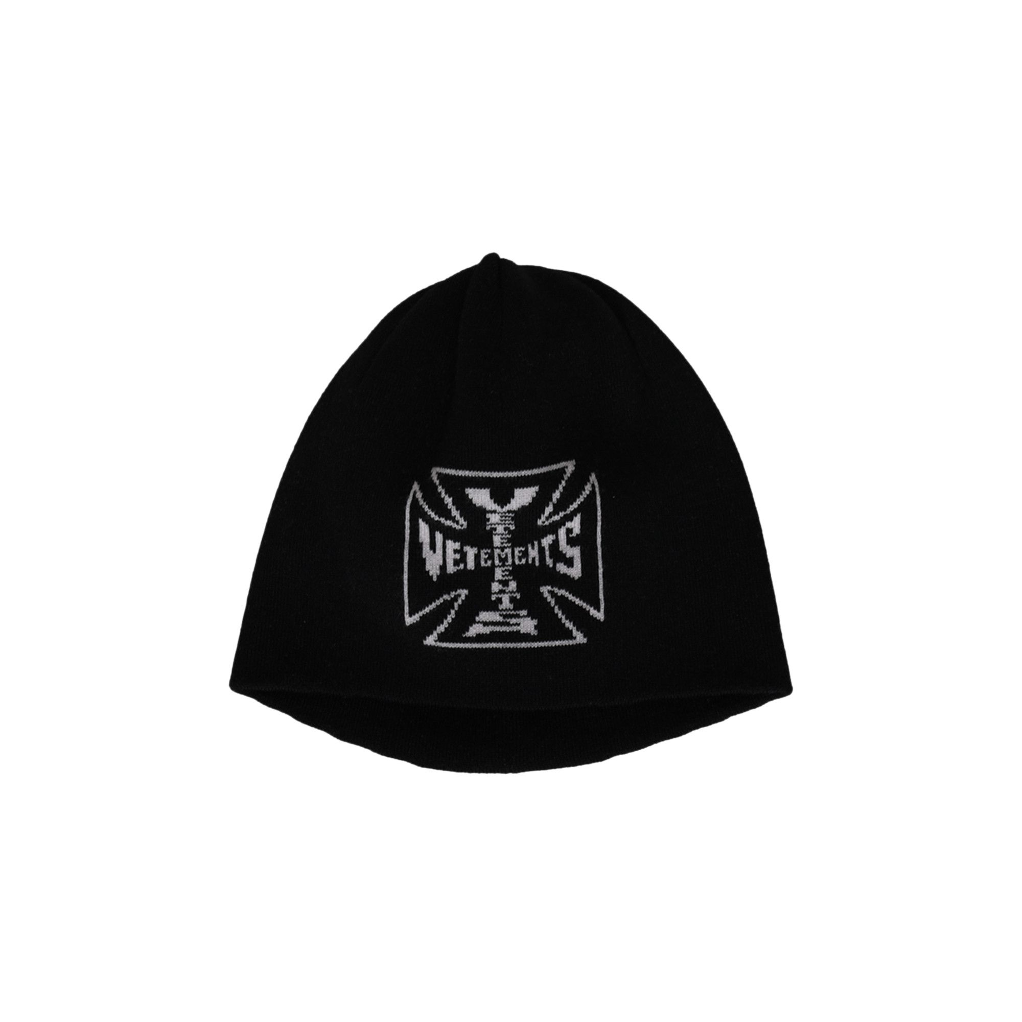 VETEMENTS BIKER CROSS LOGO BEANIE ブラックOS Buy Vetements Biker Cross Logo Beanie 'Black' - UE76BN307B BLAC | GOAT