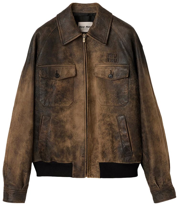 Miu Miu Agnello Scamosciato Cerato Nero