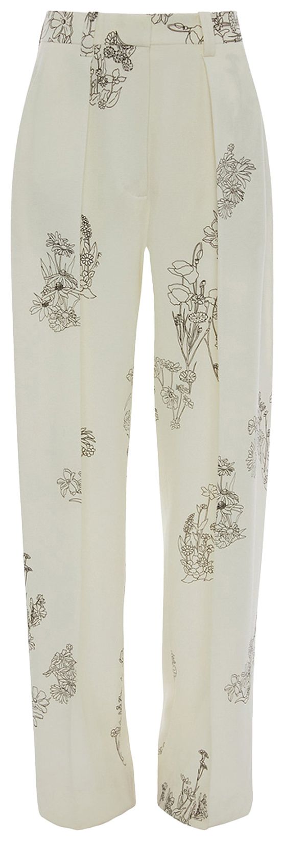 Victoria Beckham Wide Leg Trouser Off WhiteBlack