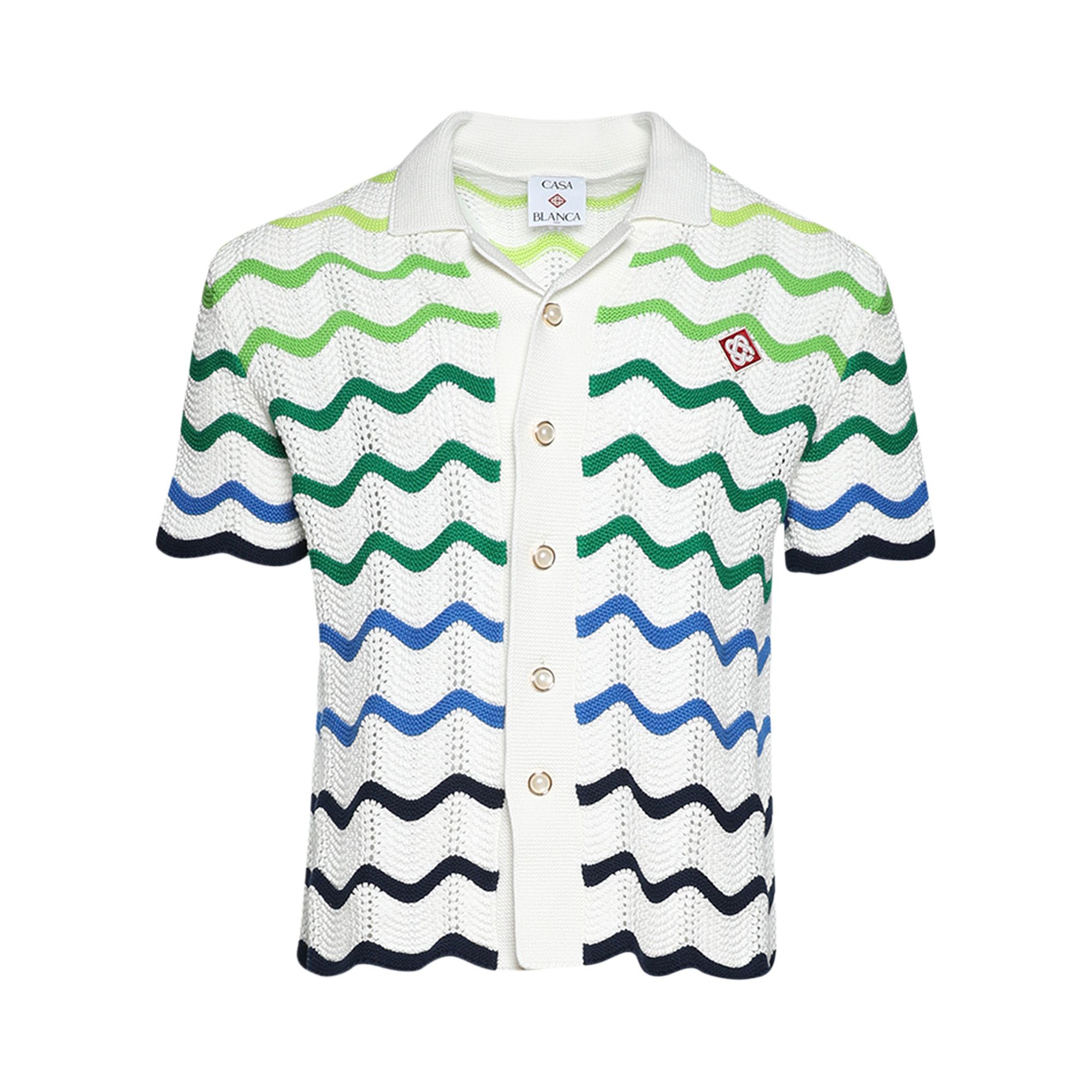 Buy Casablanca Wave Knit Shirt 'Multicolor' - M SP26 KW 848 02 EX