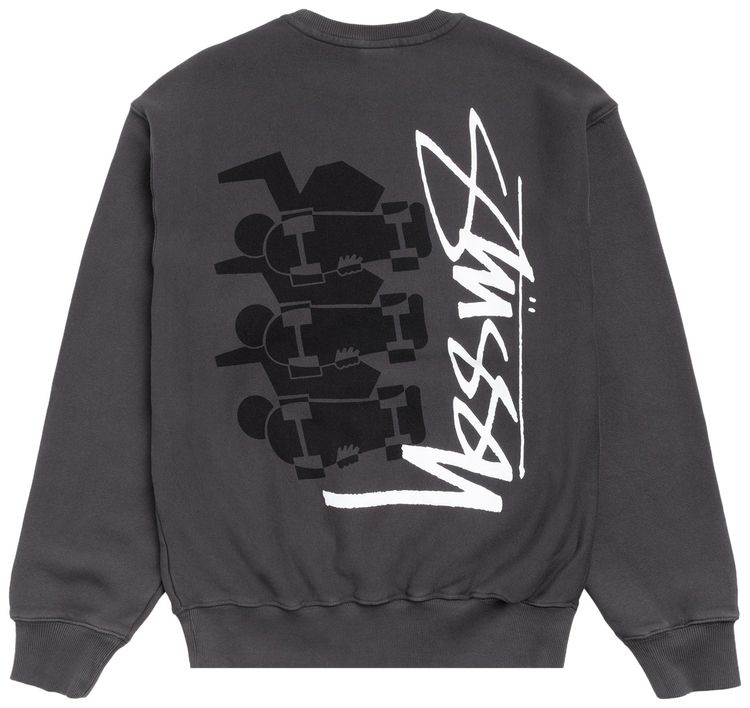 Stussy Skate Stack Crew Faded Black
