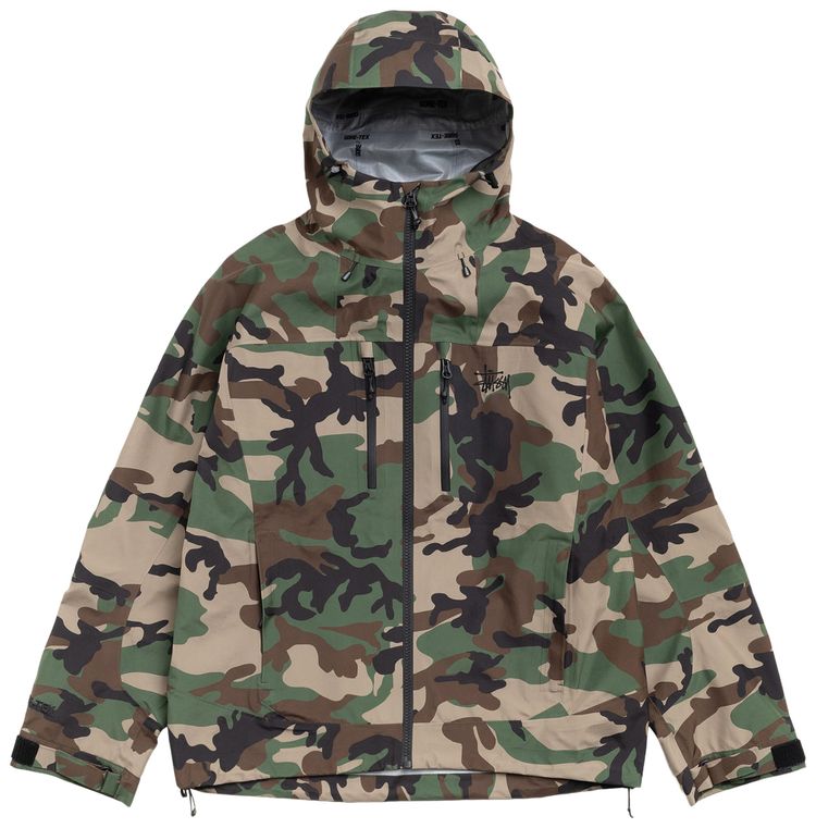 Stussy GORE TEX Guide Shell Woodland Camo