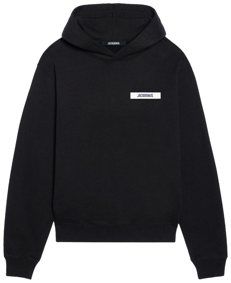 Jacquemus Le Hoodie Gros Grain Black