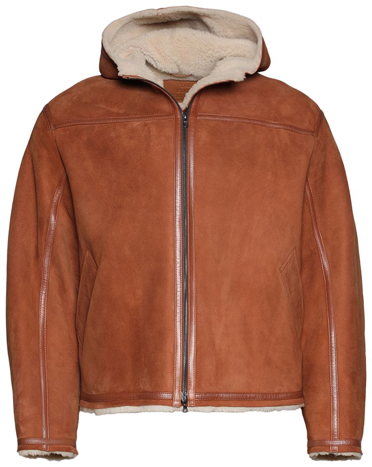 The Elder Statesman Shearling Workwear Jacket Brown