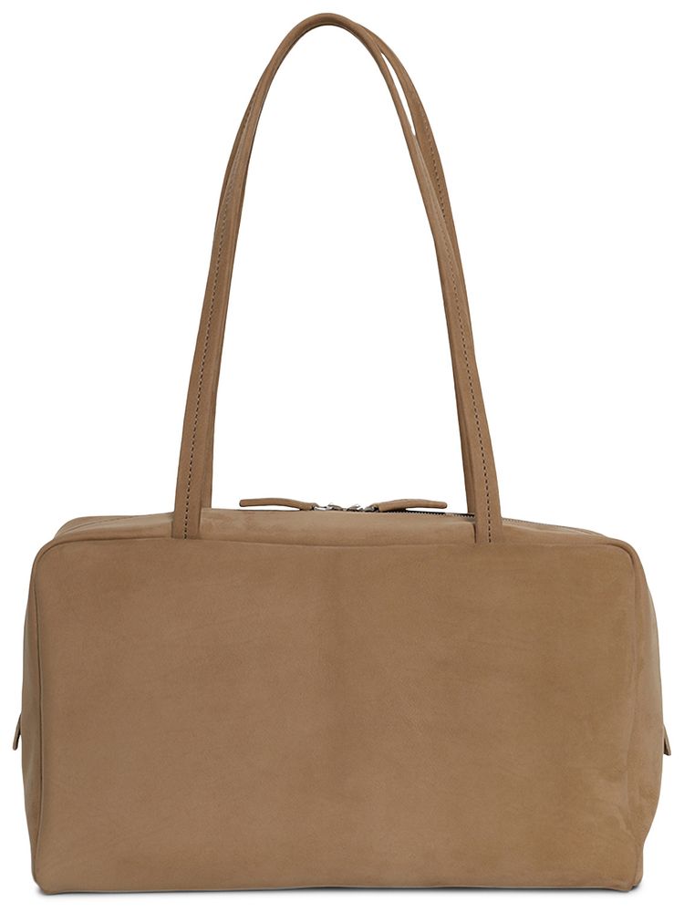 The Row Astra Bowling Nubuck Bag Sand