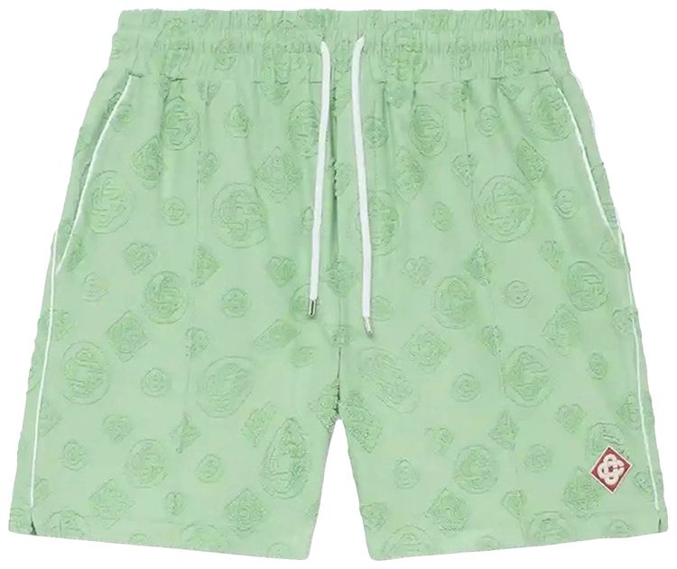 Casablanca Towelling Monogram Short Green