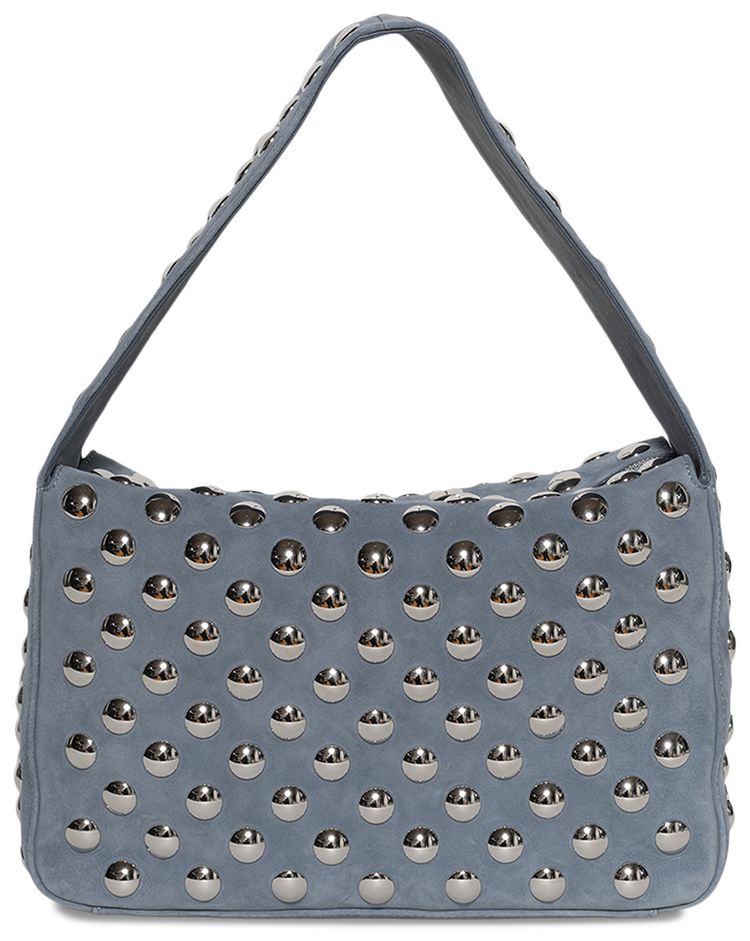 Khaite Elena Shoulder Bag W Silver Studs Lead