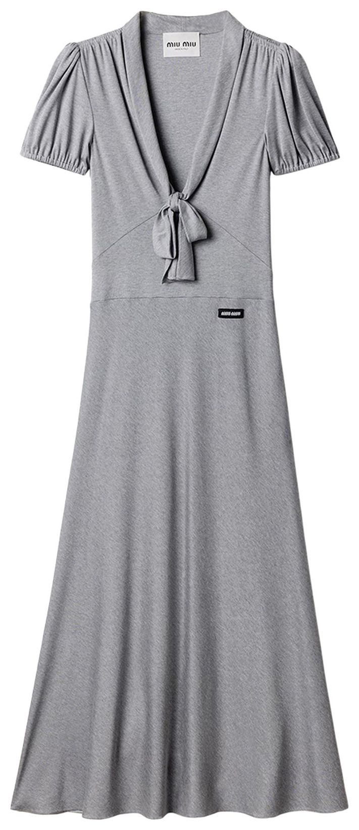 Miu Miu Jersey Seta Dress Grigio