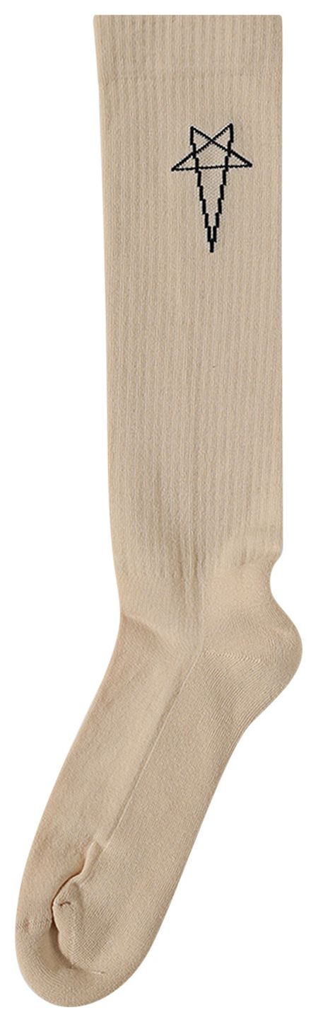 Rick Owens DRKSHDW Pentagram Knee High Socks SandBlack