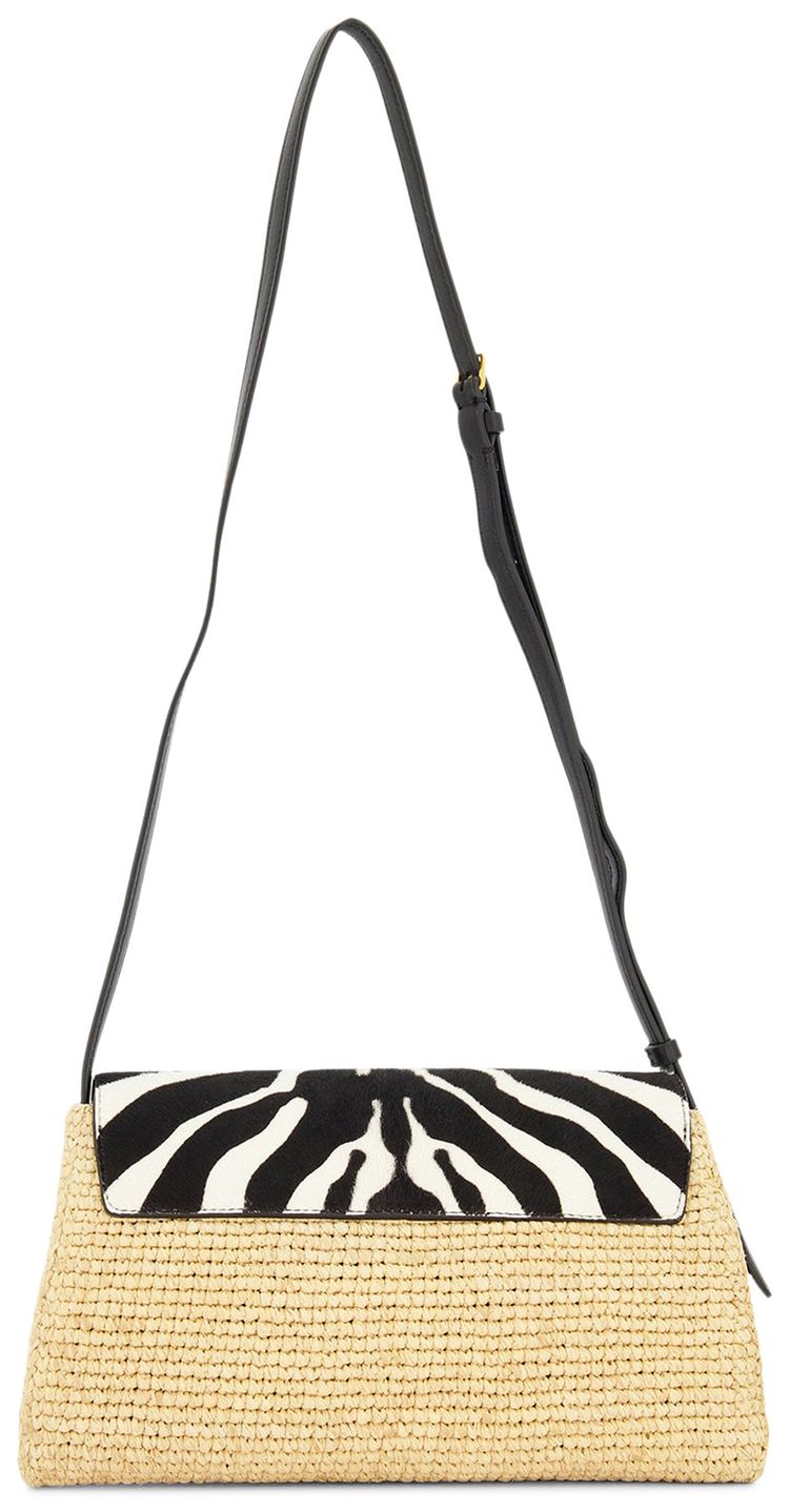 Khaite Audrey Raffia Crossbody BlackWhite