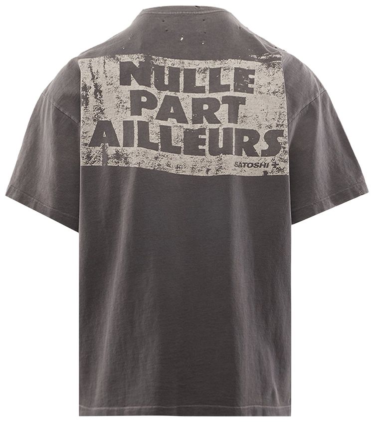 Satoshi Nakamoto Everywhere  Nowhere Tee Washed Black