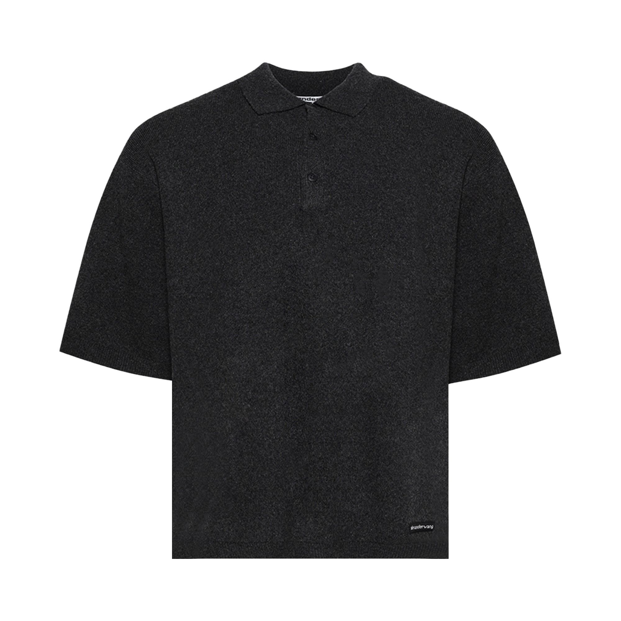 Buy Alexander Wang Polo W/ Knit Logo Label 'Charcoal' - 6KC1261120