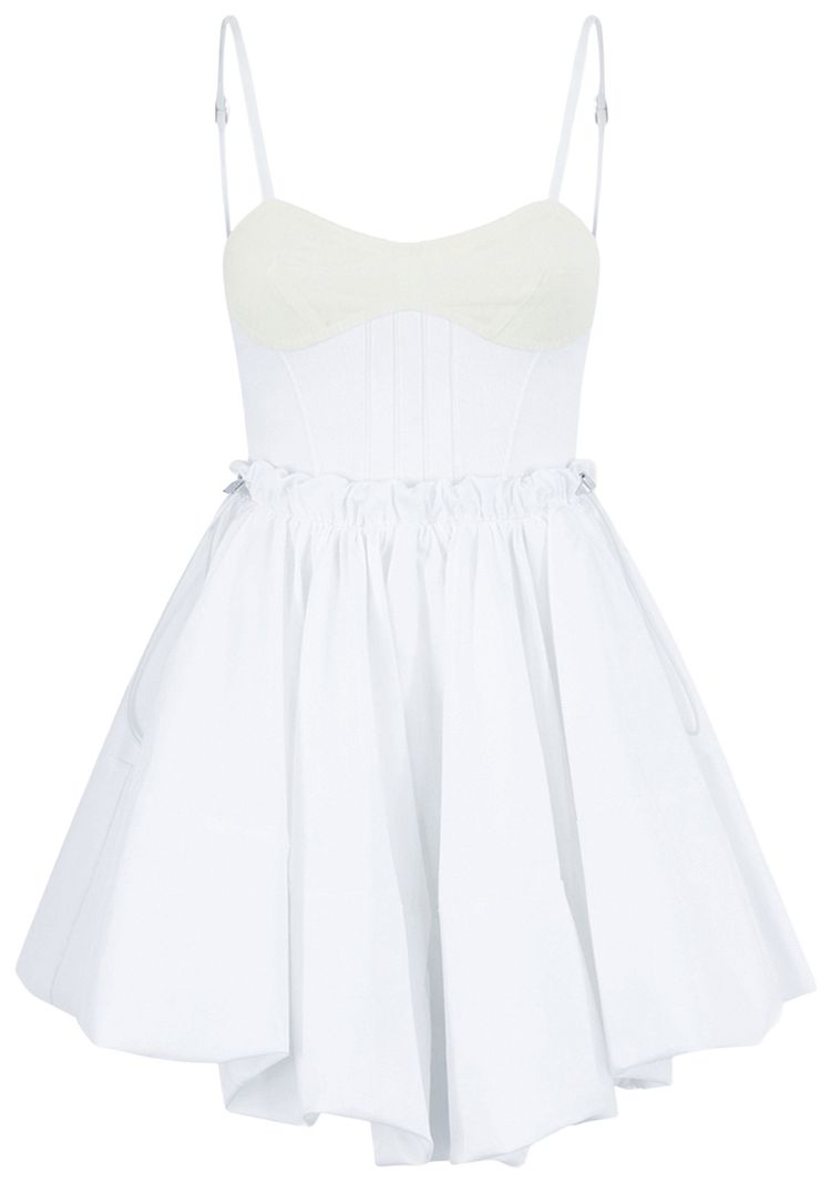 Attico Mini Dress Cotton Stretch White